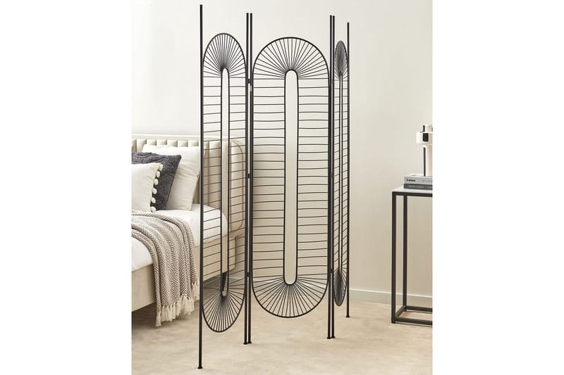 Rumsavdelare med 3 paneler Noale Svart - Svart - Inredning - Rumsavdelare - Vikskärm