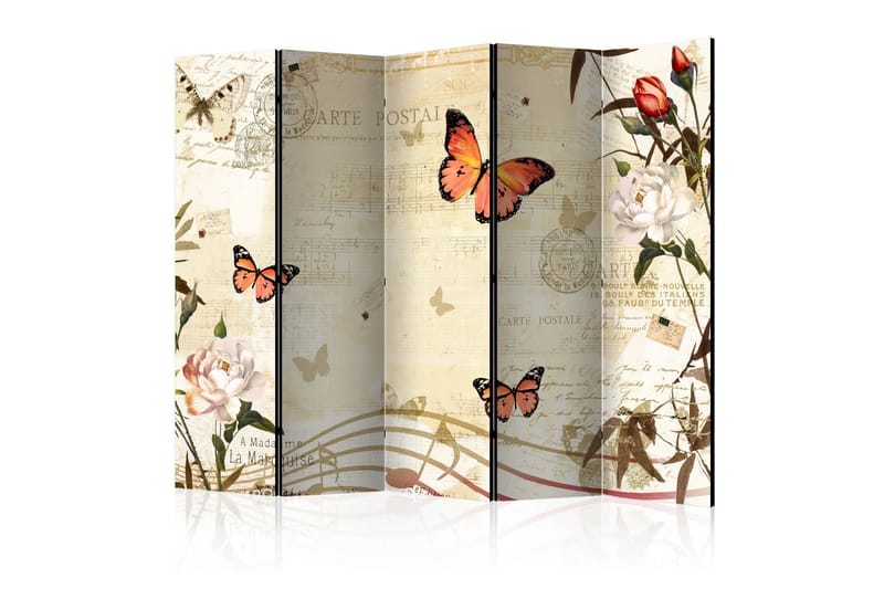 Rumsavdelare - Melodies of butterflies II 225x172 - Artgeist sp. z o. o. - Inredning - Rumsavdelare - Vikskärm