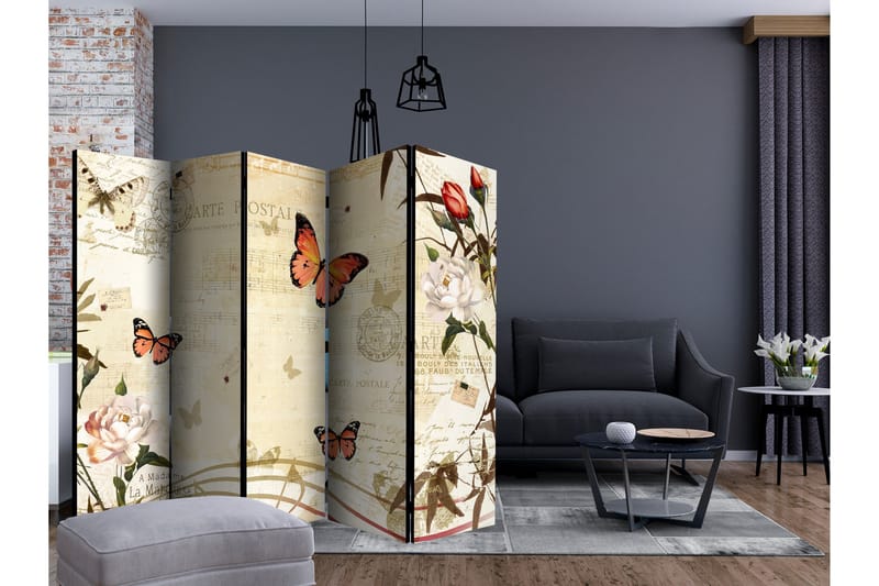 Rumsavdelare - Melodies of butterflies II 225x172 - Artgeist sp. z o. o. - Inredning - Rumsavdelare - Vikskärm