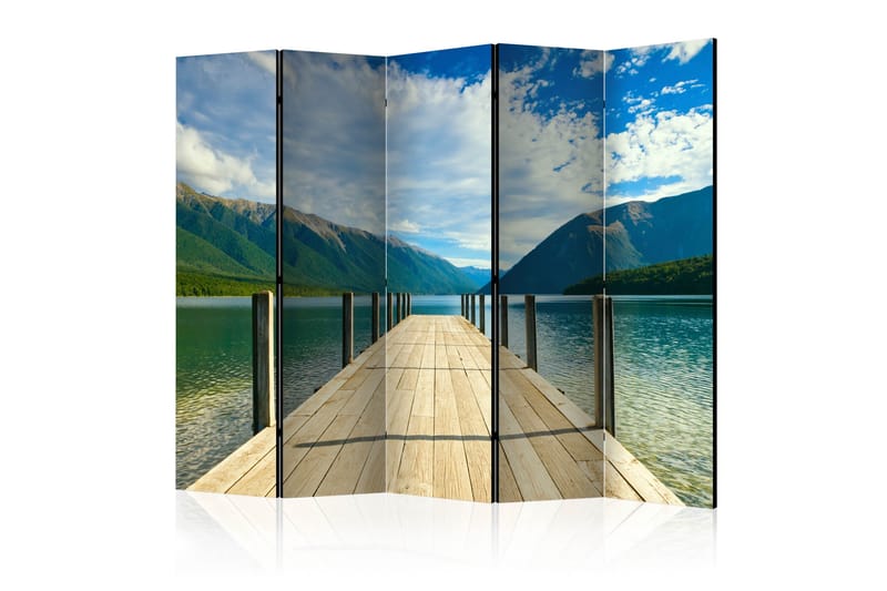 Rumsavdelare - Mountain lake bridge II 225x172 - Artgeist sp. z o. o. - Inredning - Rumsavdelare - Vikskärm