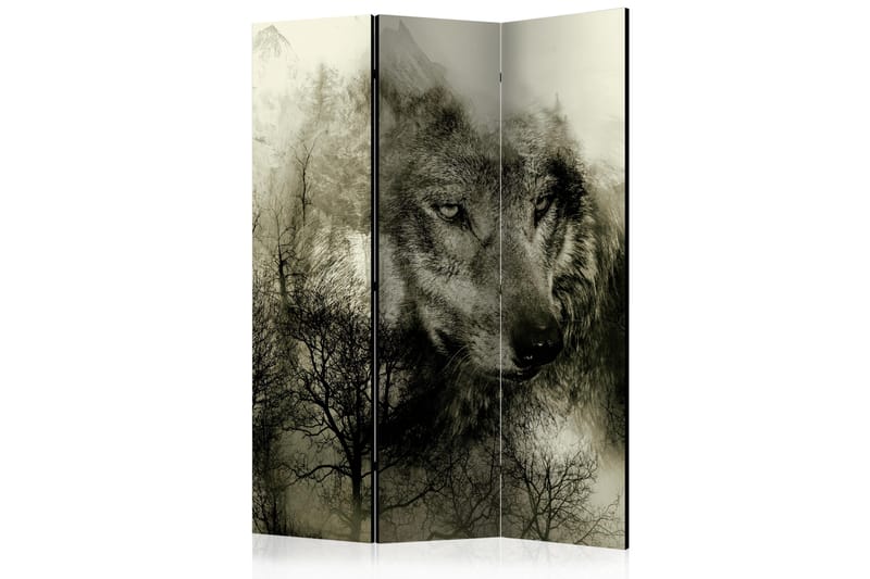 Rumsavdelare Mountain Predator Beige 135x172 cm - Artgeist sp. z o. o. - Vikskärm - Rumsavdelare