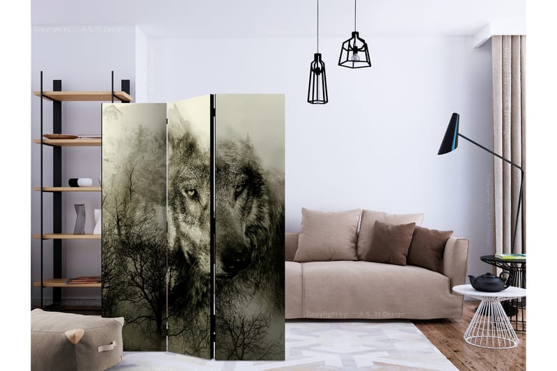 Rumsavdelare Mountain Predator Beige 135x172 cm - Artgeist sp. z o. o. - Inredning - Rumsavdelare - Vikskärm