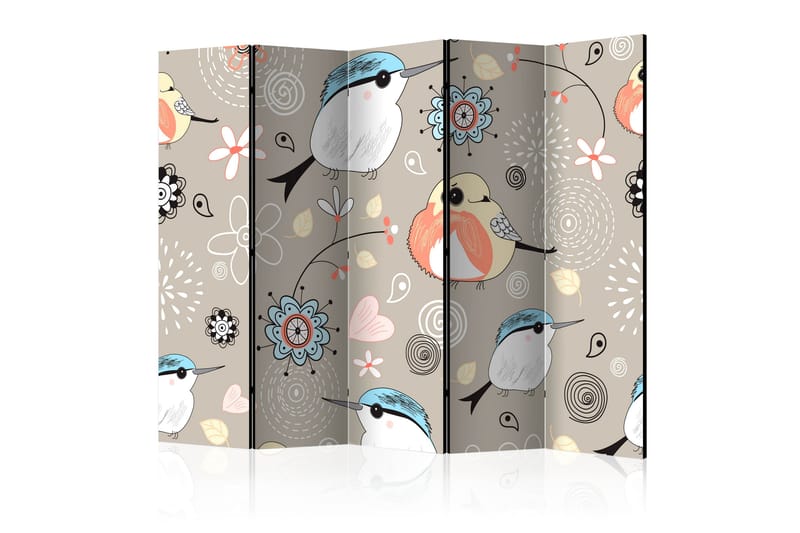 Rumsavdelare Natural Pattern with Birds II 225x172 cm - Artgeist sp. z o. o. - Inredning - Rumsavdelare - Vikskärm
