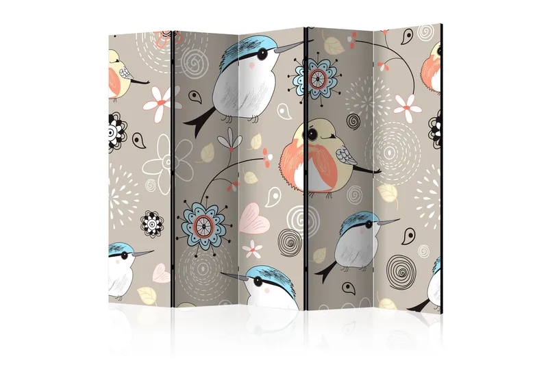 Rumsavdelare Natural Pattern with Birds II 225x172 cm, Artgeist sp. z o. o.