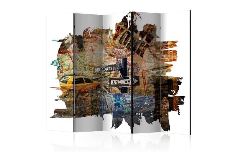 Rumsavdelare New York Collage II 225x172 cm - Artgeist sp. z o. o. - Inredning - Rumsavdelare - Vikskärm