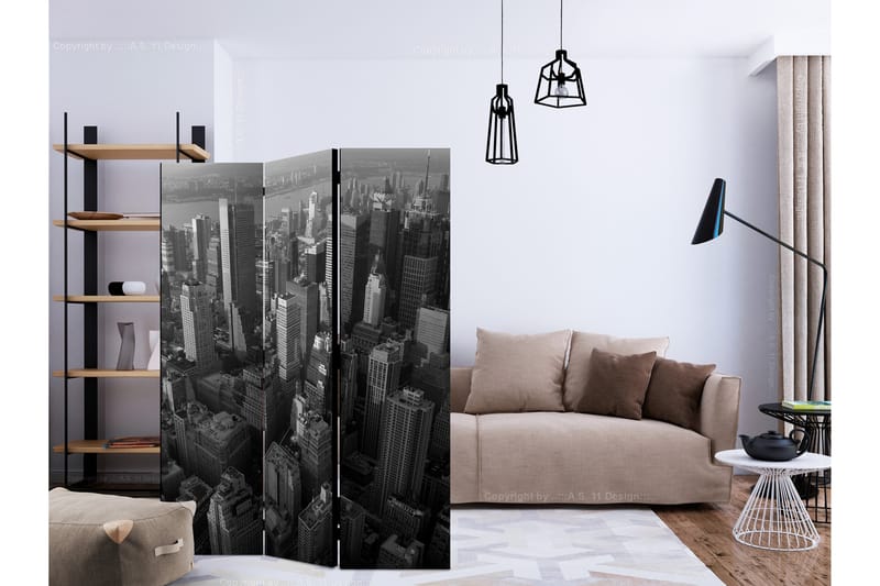 Rumsavdelare - New York: skyscrapers 135x172 - Artgeist sp. z o. o. - Inredning - Rumsavdelare - Vikskärm