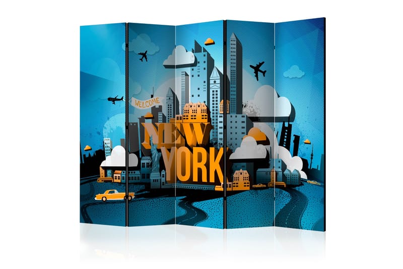 Rumsavdelare - New York - welcome II 225x172 - Artgeist sp. z o. o. - Inredning - Rumsavdelare - Vikskärm