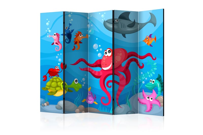 Rumsavdelare - Octopus and shark II 225x172 - Artgeist sp. z o. o. - Inredning - Rumsavdelare - Vikskärm