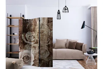 Rumsavdelare - Old Wood & Roses 135x172 - Artgeist sp. z o. o. - Inredning - Rumsavdelare - Vikskärm