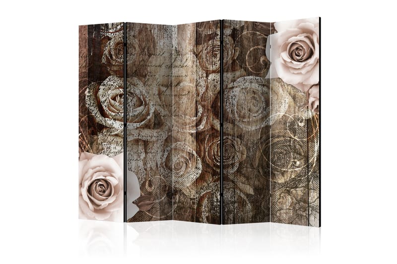 Rumsavdelare - Old Wood & Roses II 225x172 - Artgeist sp. z o. o. - Inredning - Rumsavdelare - Vikskärm