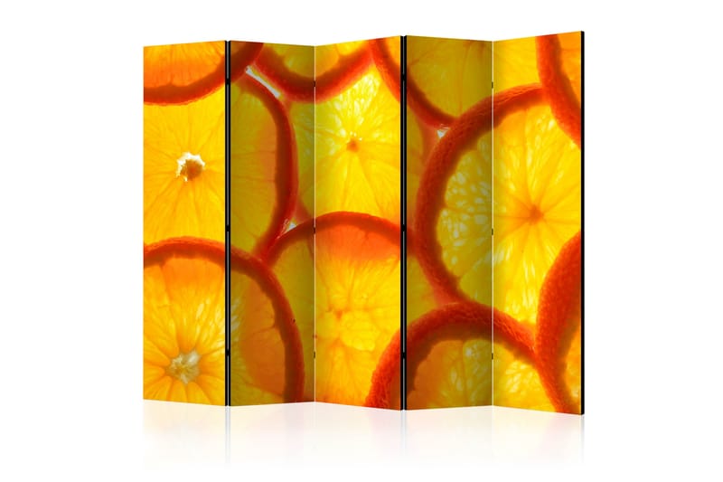 Rumsavdelare Orange Slices II 225x172 cm - Artgeist sp. z o. o. - Vikskärm - Rumsavdelare