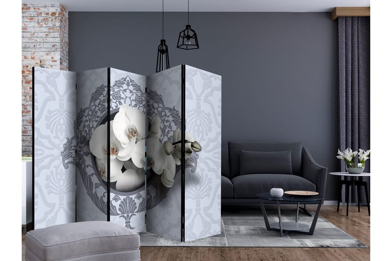 Rumsavdelare - Orchids: royal pattern II 225x172 - Artgeist sp. z o. o. - Inredning - Rumsavdelare - Vikskärm