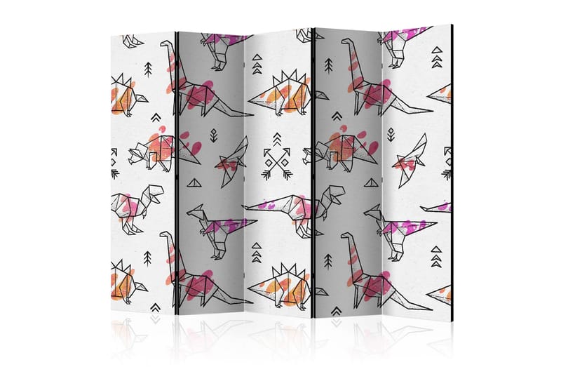 Rumsavdelare Origami Dinosaurs II 225x172 cm - Artgeist sp. z o. o. - Inredning - Rumsavdelare - Vikskärm