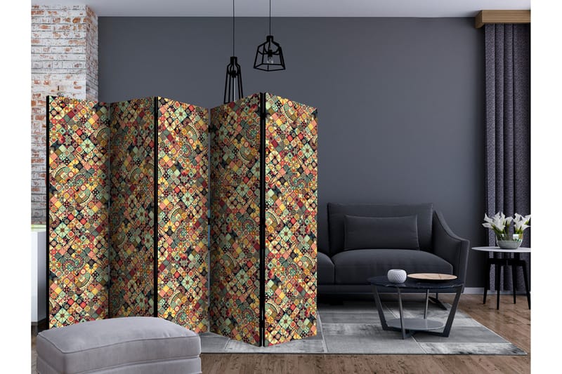 Rumsavdelare - Rainbow Mosaic II 225x172 - Artgeist sp. z o. o. - Inredning - Rumsavdelare - Vikskärm