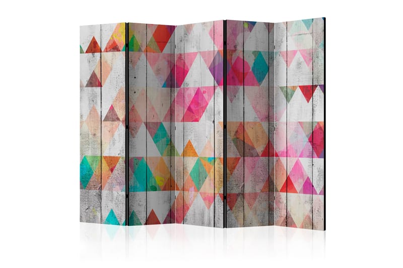 Rumsavdelare - Rainbow Triangles II 225x172 - Artgeist sp. z o. o. - Inredning - Rumsavdelare - Vikskärm