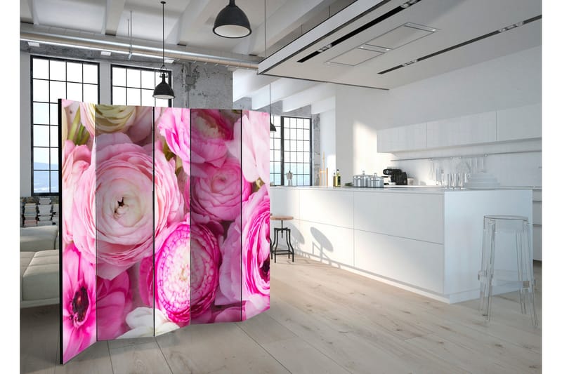Rumsavdelare Ranunculus Flowers II 225x172 cm - Artgeist sp. z o. o. - Inredning - Rumsavdelare - Vikskärm