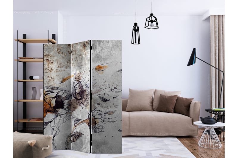 Rumsavdelare - Recall sunflowers 135x172 - Artgeist sp. z o. o. - Inredning - Rumsavdelare - Vikskärm