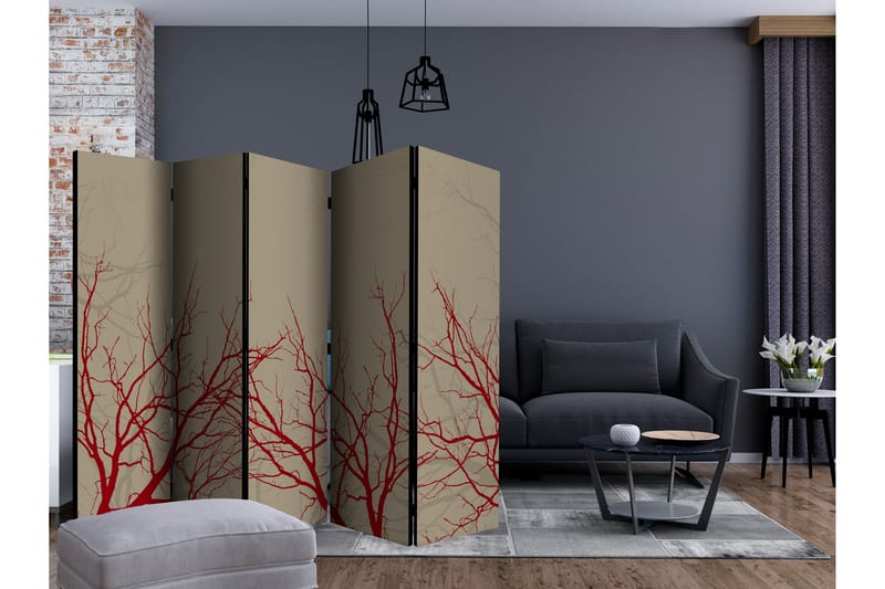 Rumsavdelare - Red-hot branches II 225x172 - Artgeist sp. z o. o. - Inredning - Rumsavdelare - Vikskärm
