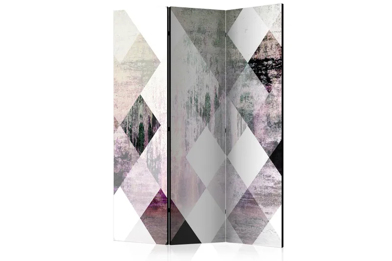 Rumsavdelare Rhombic Chessboard Pink 135x172 cm, Artgeist sp. z o. o.