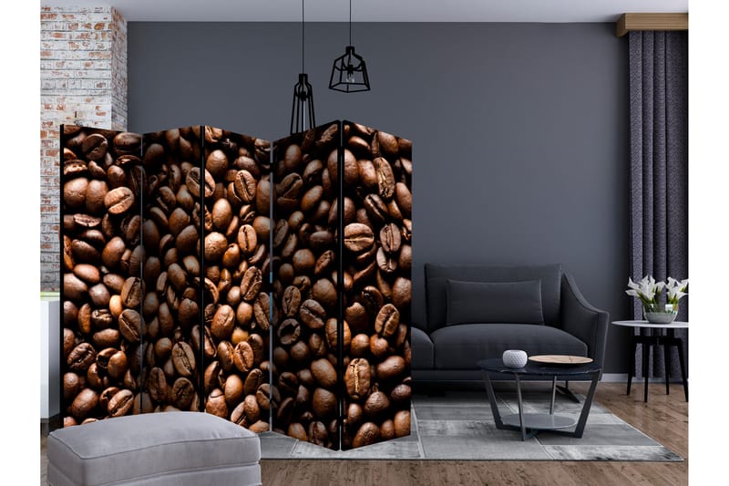 Rumsavdelare Roasted Coffee Beans II 225x172 cm - Artgeist sp. z o. o. - Vikskärm - Rumsavdelare