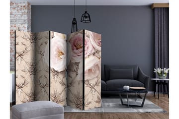 Rumsavdelare - Romantic beige II 225x172 - Artgeist sp. z o. o. - Inredning - Rumsavdelare - Vikskärm