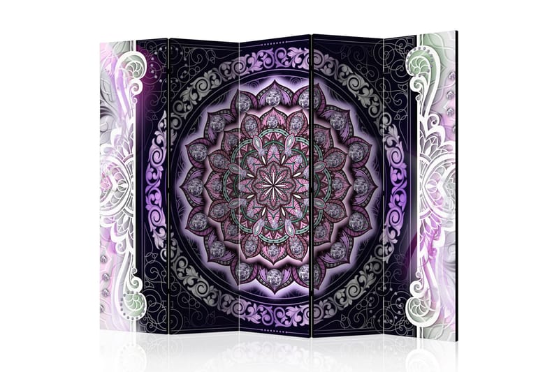 Rumsavdelare - Round Stained Glass (Violet) II 225x172 - Artgeist sp. z o. o. - Inredning - Rumsavdelare - Vikskärm
