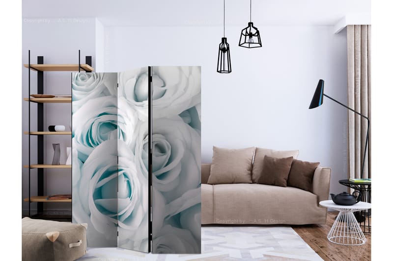 Rumsavdelare Satin Rose Turquoise 135x172 cm - Artgeist sp. z o. o. - Inredning - Rumsavdelare - Vikskärm