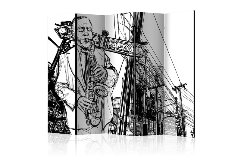 Rumsavdelare - Saxophone recital on Broadway II 225x172 - Artgeist sp. z o. o. - Inredning - Rumsavdelare - Vikskärm