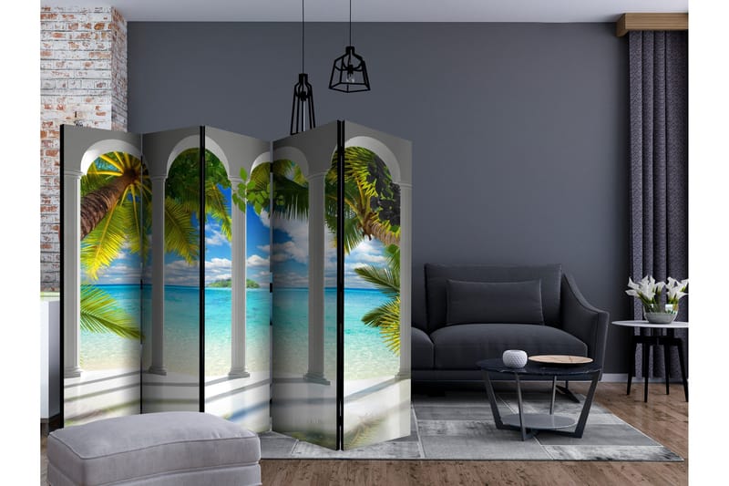 Rumsavdelare - Sea behind Columns II 225x172 - Artgeist sp. z o. o. - Inredning - Rumsavdelare - Vikskärm