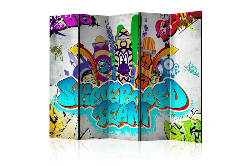 Rumsavdelare - Skateboard team II 225x172 - Artgeist sp. z o. o. - Inredning - Rumsavdelare - Vikskärm