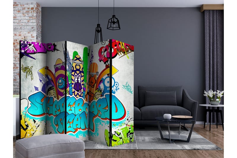 Rumsavdelare - Skateboard team II 225x172 - Artgeist sp. z o. o. - Inredning - Rumsavdelare - Vikskärm