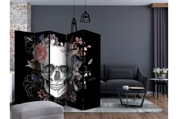 Rumsavdelare - Skull and Flowers II 225x172 - Artgeist sp. z o. o. - Inredning - Rumsavdelare - Vikskärm