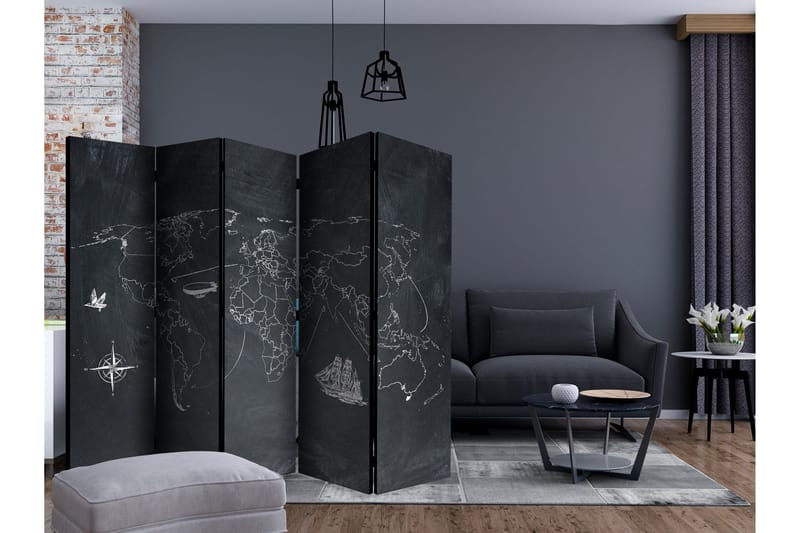 Rumsavdelare - Small travel. Large travel II 225x172 - Artgeist sp. z o. o. - Inredning - Rumsavdelare - Vikskärm