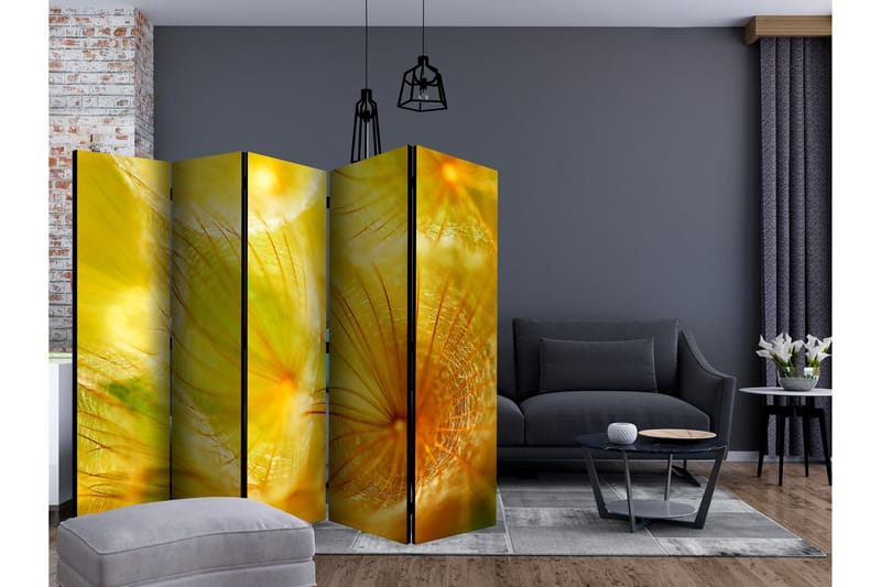 Rumsavdelare - Soft dandelion flower II 225x172 - Artgeist sp. z o. o. - Inredning - Rumsavdelare - Vikskärm