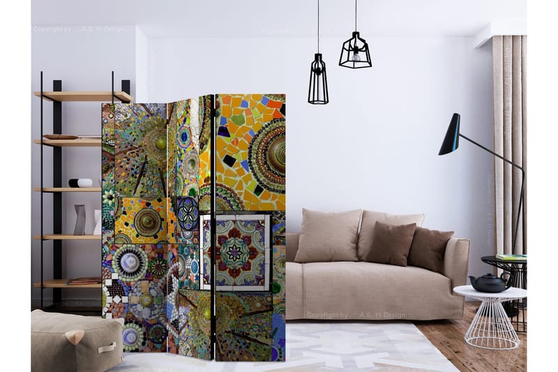 Rumsavdelare - Solar Mosaic 135x172 - Artgeist sp. z o. o. - Inredning - Rumsavdelare - Vikskärm