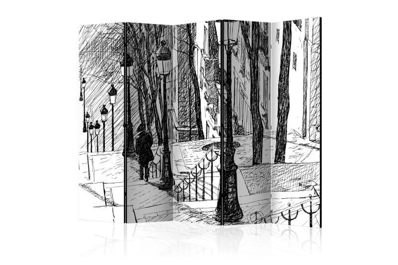 Rumsavdelare - stairs - Montmartre II 225x172 - Artgeist sp. z o. o. - Inredning - Rumsavdelare - Vikskärm
