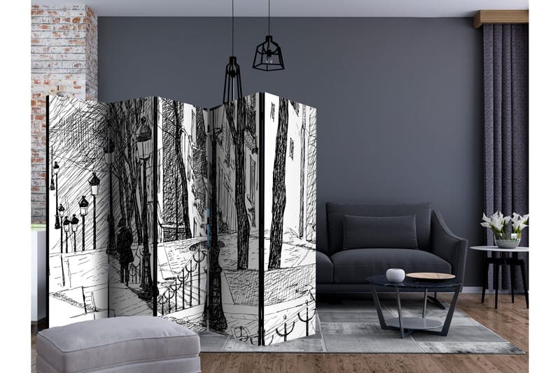 Rumsavdelare - stairs - Montmartre II 225x172 - Artgeist sp. z o. o. - Inredning - Rumsavdelare - Vikskärm