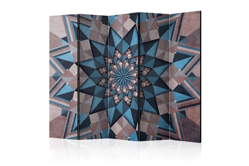 Rumsavdelare - Star Mandala (Brown and Blue) II 225x172 - Artgeist sp. z o. o. - Inredning - Rumsavdelare - Vikskärm
