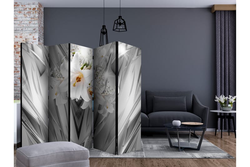 Rumsavdelare - Steel Lilies II 225x172 - Artgeist sp. z o. o. - Inredning - Rumsavdelare - Vikskärm