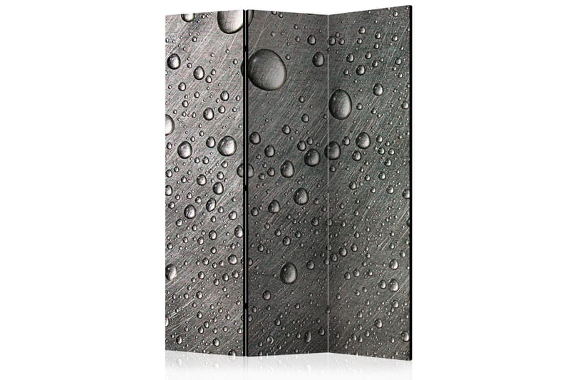 Rumsavdelare - Steel surface with water drops 135x172, Artgeist sp. z o. o.