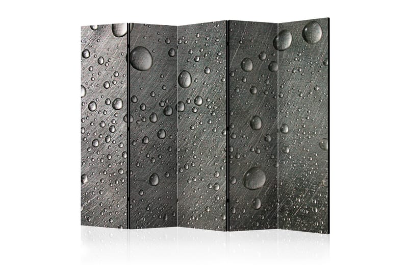 Rumsavdelare - Steel surface with water drops II 225x172, Artgeist sp. z o. o.