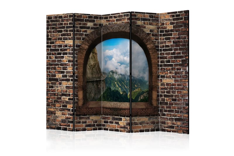 Rumsavdelare - Stony Window: Mountains II 225x172 - Artgeist sp. z o. o. - Inredning - Rumsavdelare - Vikskärm