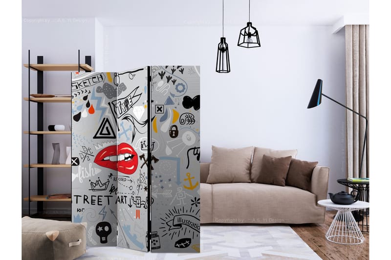 Rumsavdelare Stream of Thought 135x172 cm - Artgeist sp. z o. o. - Inredning - Rumsavdelare - Vikskärm