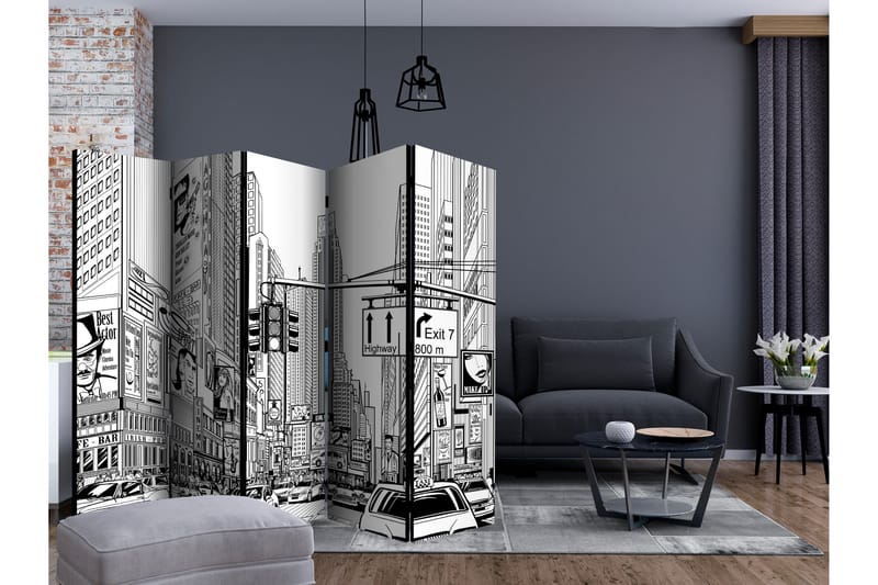 Rumsavdelare - Street in New York city II 225x172 - Artgeist sp. z o. o. - Inredning - Rumsavdelare - Vikskärm
