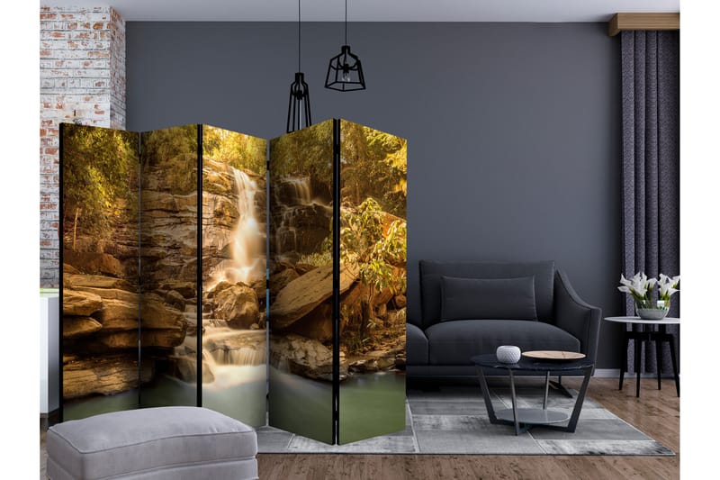 Rumsavdelare - Sunny Waterfall II 225x172 - Artgeist sp. z o. o. - Inredning - Rumsavdelare - Vikskärm