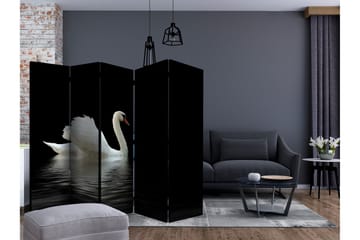 Rumsavdelare - swan (black and white) II 225x172 - Artgeist sp. z o. o. - Inredning - Rumsavdelare - Vikskärm