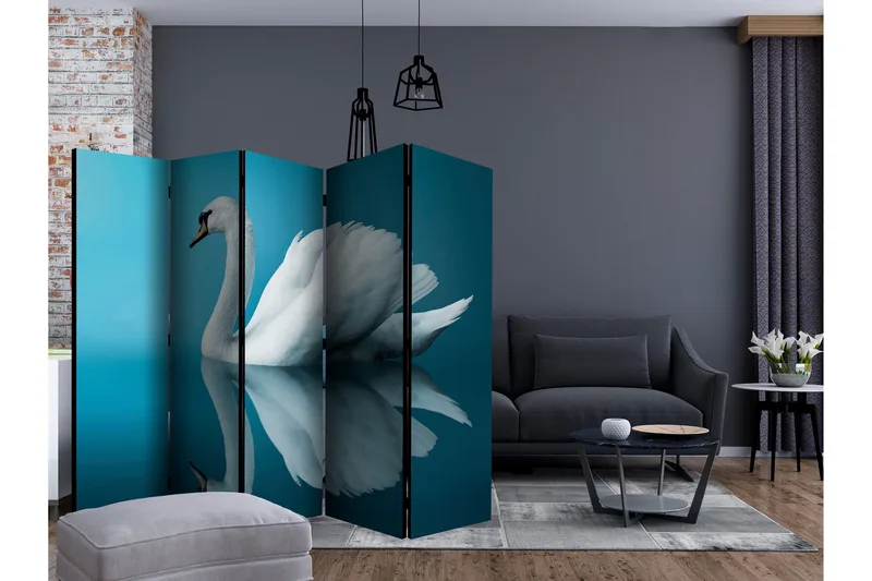 Rumsavdelare - swan - reflection II 225x172 - Artgeist sp. z o. o. - Inredning - Rumsavdelare - Vikskärm