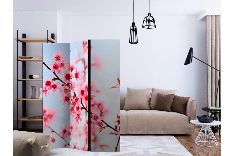 Rumsavdelare - Symbol of Japan - sakura flowers 135x172 - Artgeist sp. z o. o. - Inredning - Rumsavdelare - Vikskärm