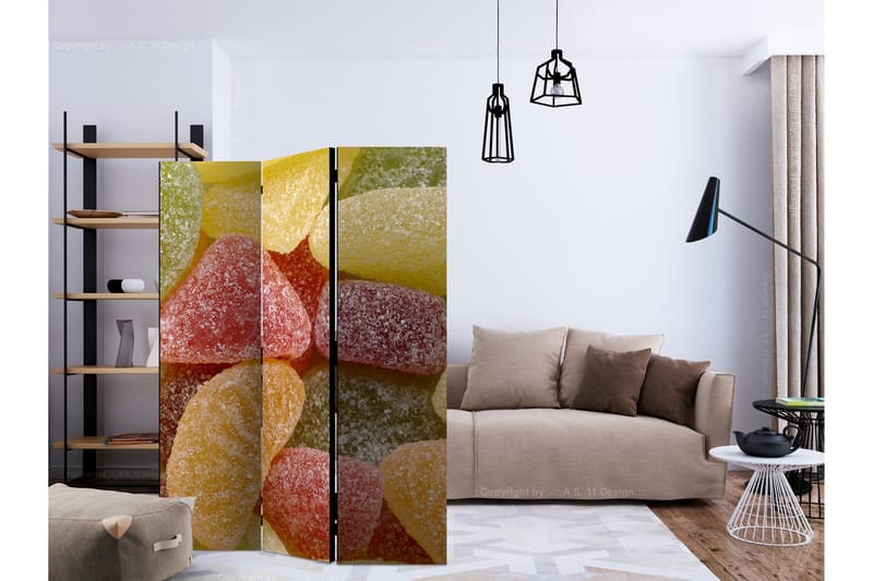 Rumsavdelare Tasty Fruit Jellies 135x172 cm - Artgeist sp. z o. o. - Inredning - Rumsavdelare - Vikskärm