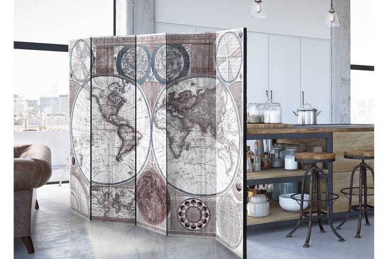 Rumsavdelare Terraqueous Globe 225x172 - Artgeist sp. z o. o. - Inredning - Rumsavdelare - Vikskärm